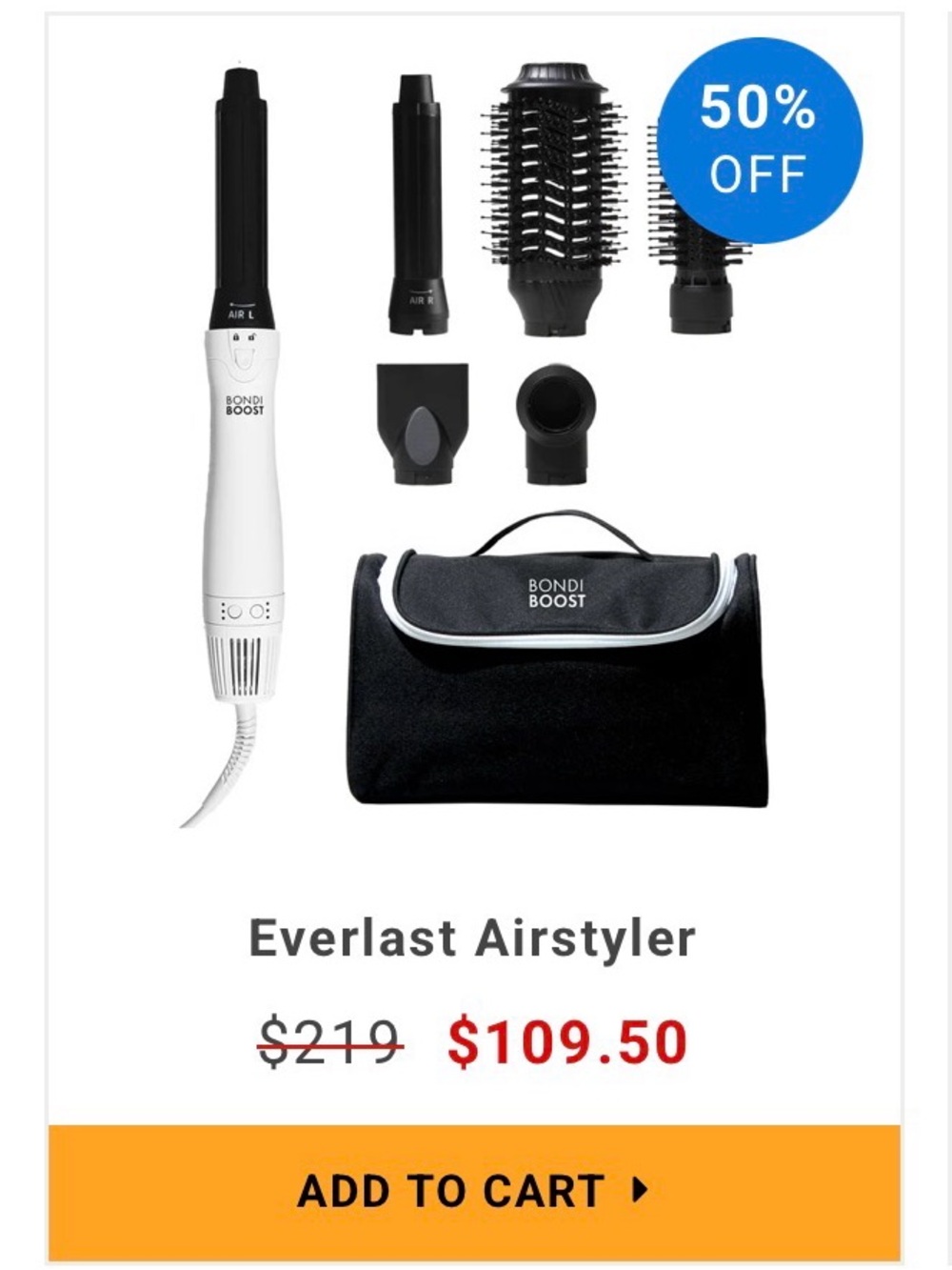 Bondi Boost - White 6-in-1 Women’s Hair Styler & Volumizing Brush Set